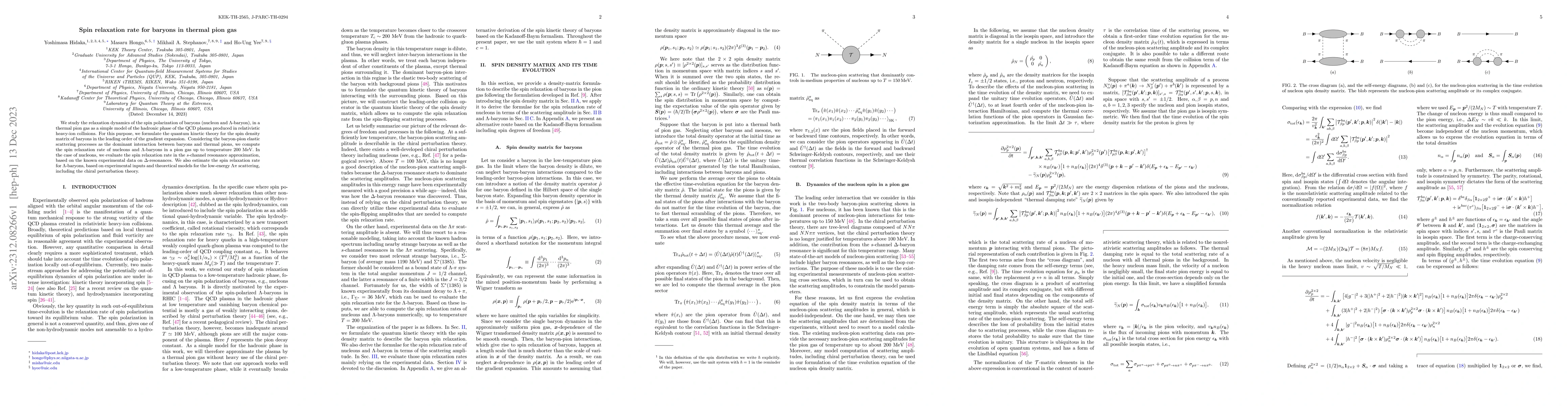 Thumbnail for Spin relaxation rate for baryons in thermal pion gas