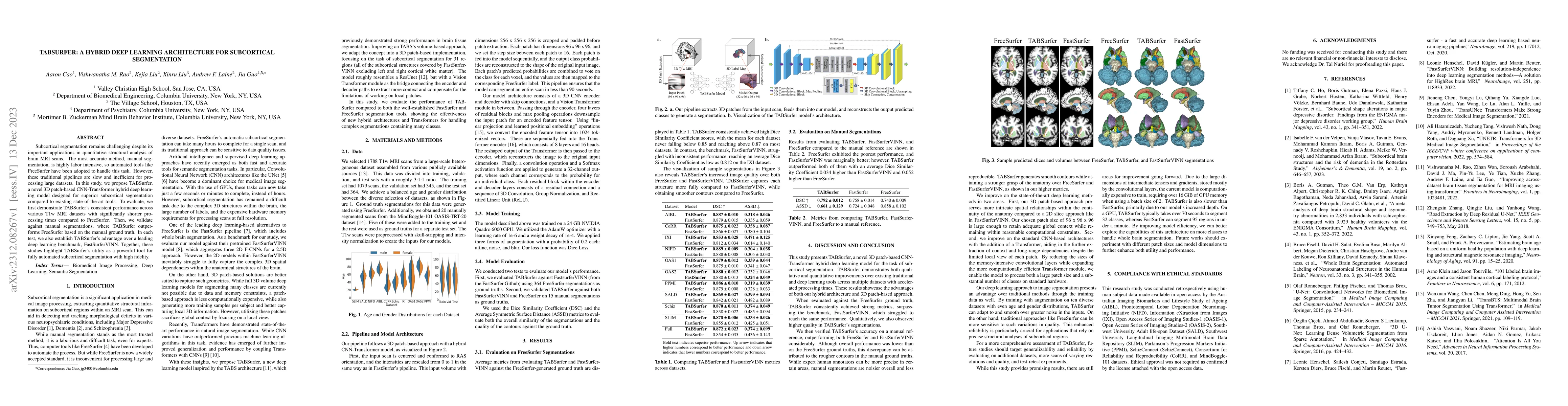 Thumbnail for TABSurfer: a Hybrid Deep Learning Architecture for Subcortical
  Segmentation