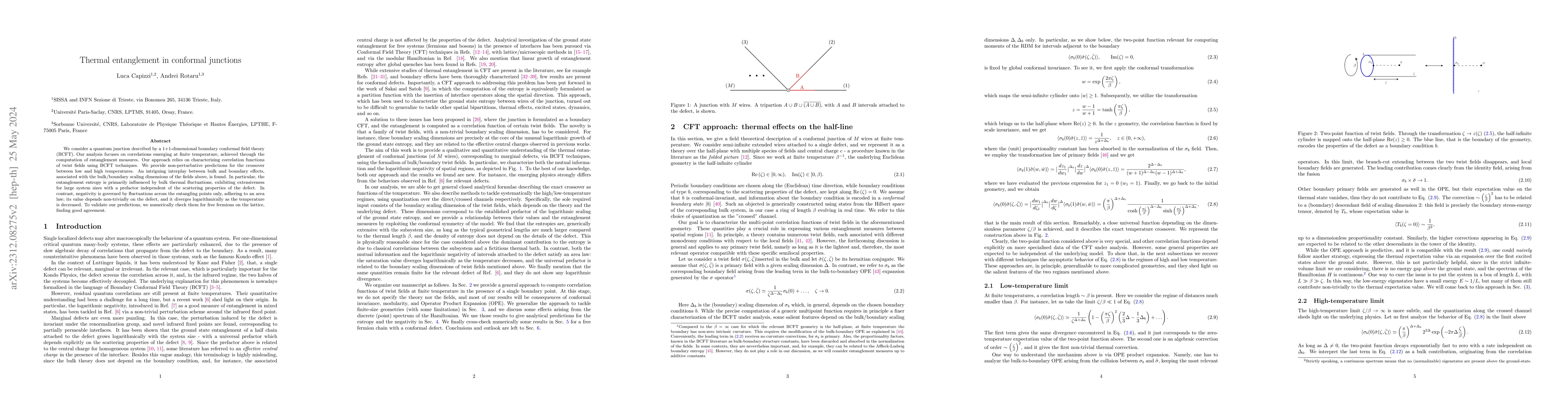 Thumbnail for Thermal entanglement in conformal junctions