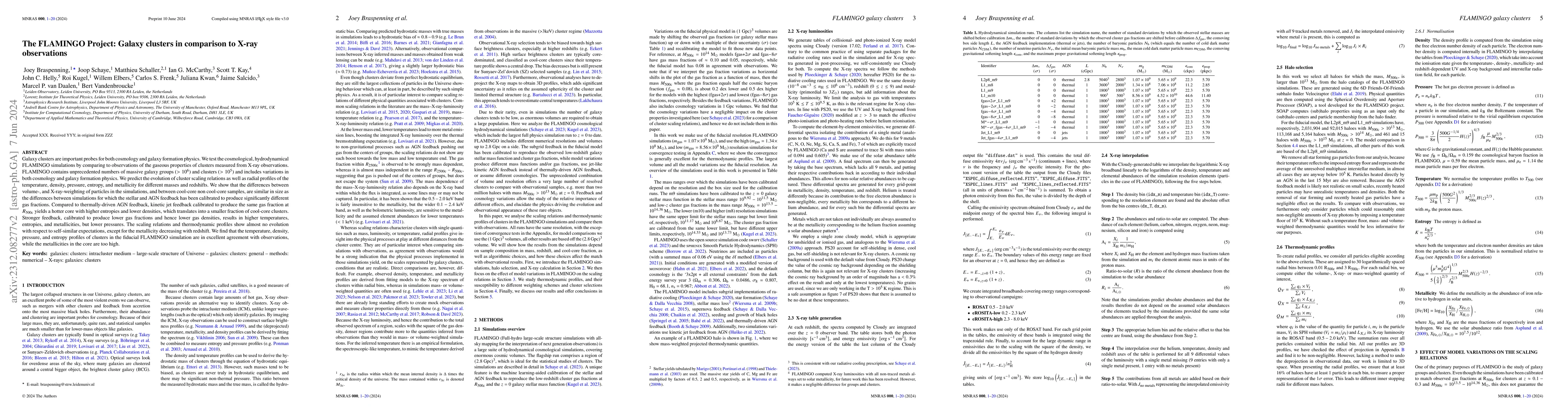 Thumbnail for The FLAMINGO Project: Galaxy clusters in comparison to X-ray
  observations