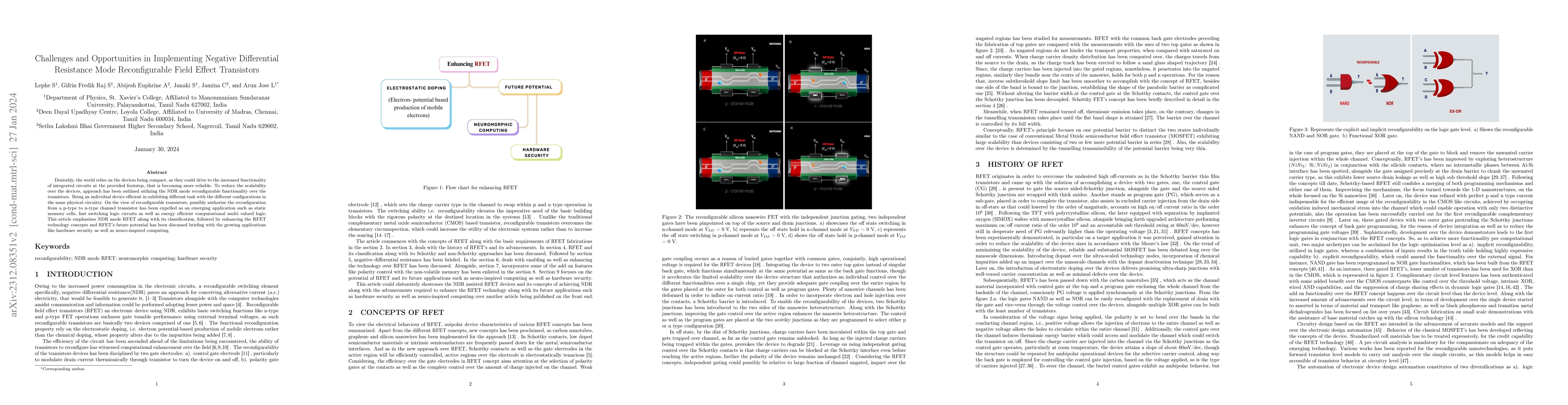 Thumbnail for Challenges and Opportunities in Implementing Negative Differential
  Resistance Mode Reconfigurable Field Effect Transistors