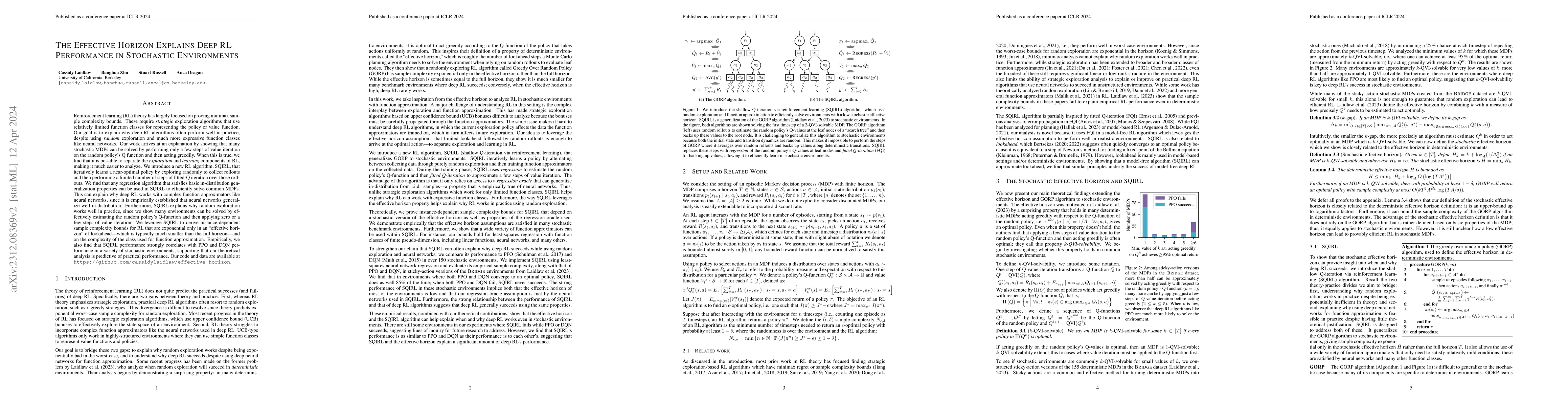 Thumbnail for The Effective Horizon Explains Deep RL Performance in Stochastic
  Environments