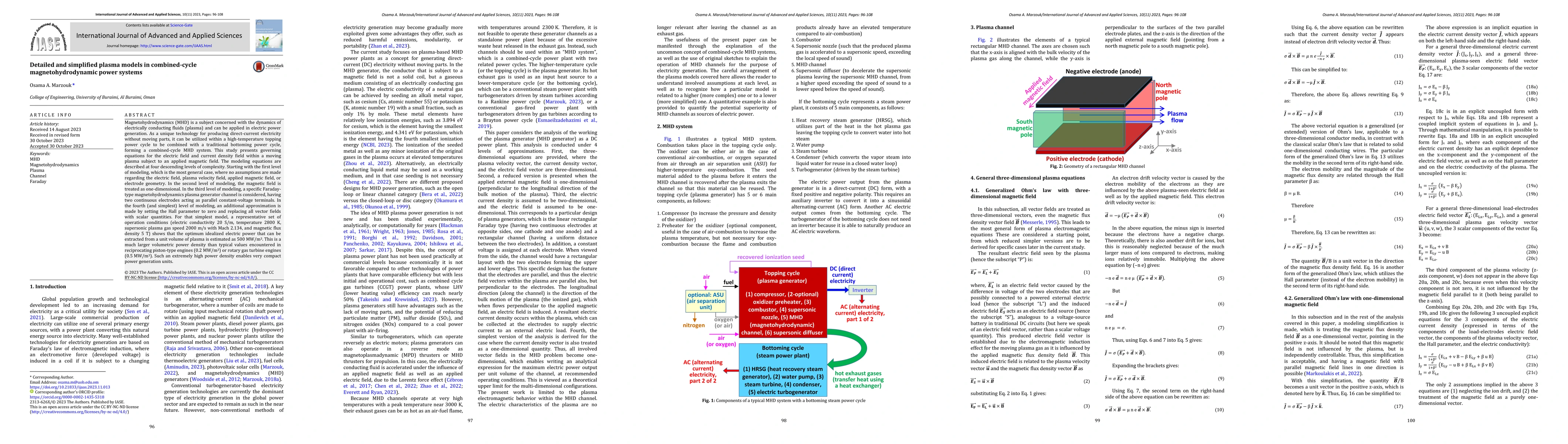 Thumbnail for Detailed and simplified plasma models in combined-cycle
  magnetohydrodynamic power systems