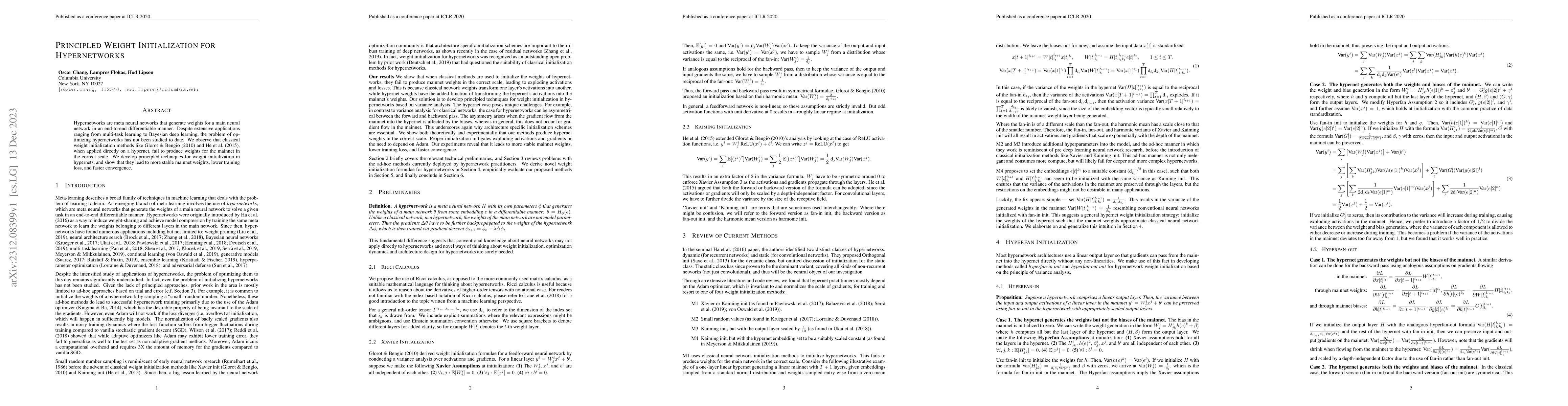 Thumbnail for Principled Weight Initialization for Hypernetworks