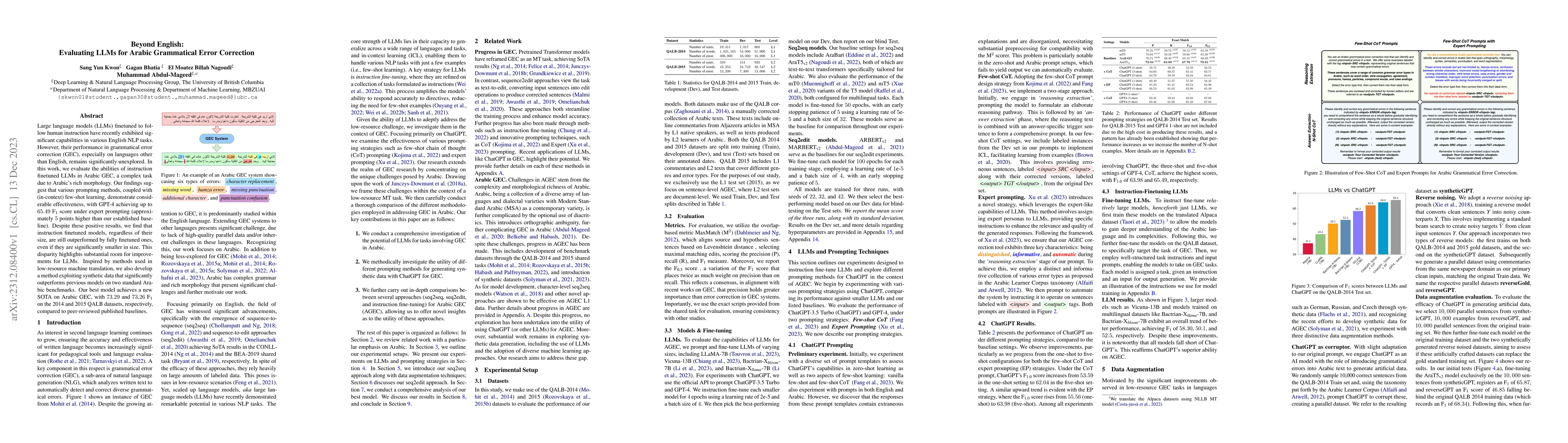 Thumbnail for Beyond English: Evaluating LLMs for Arabic Grammatical Error Correction