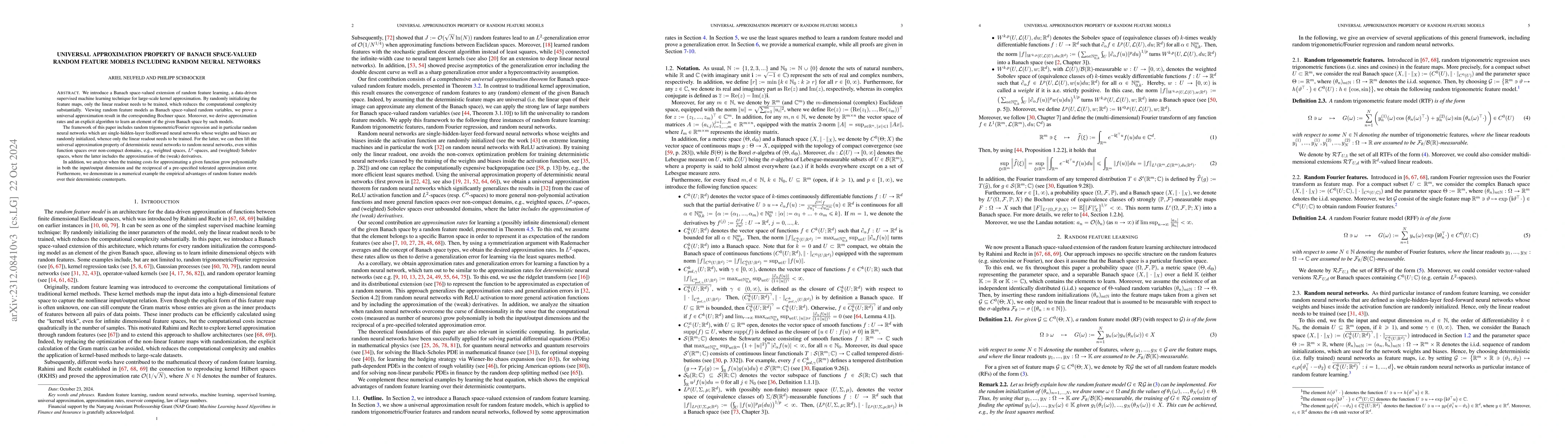 Thumbnail for Universal Approximation Property of Random Neural Networks
