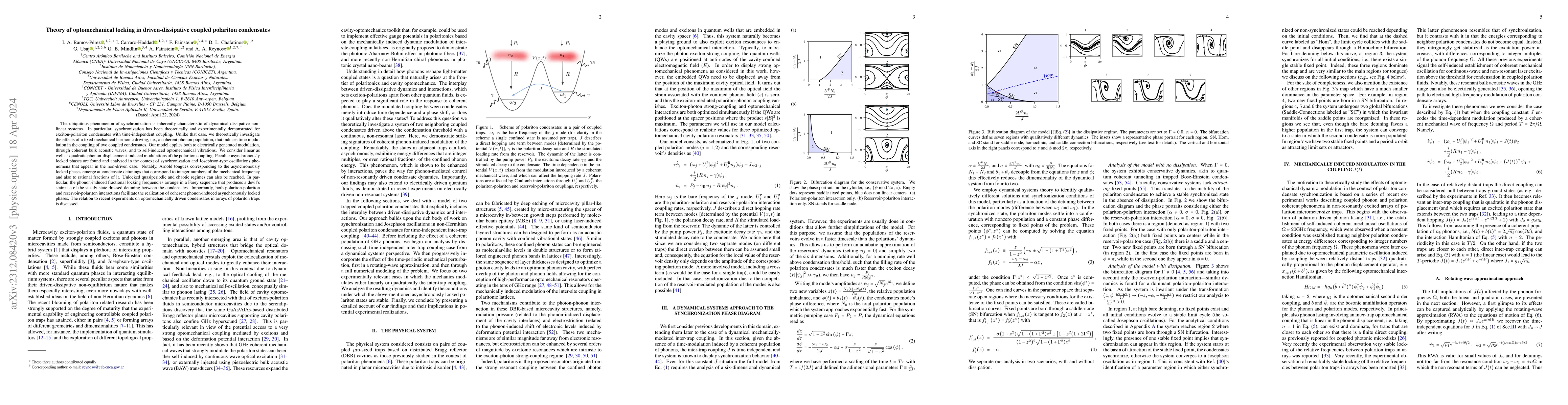 Thumbnail for Theory of Optomechanical Locking in Driven-Dissipative Coupled Polariton
  Condensates