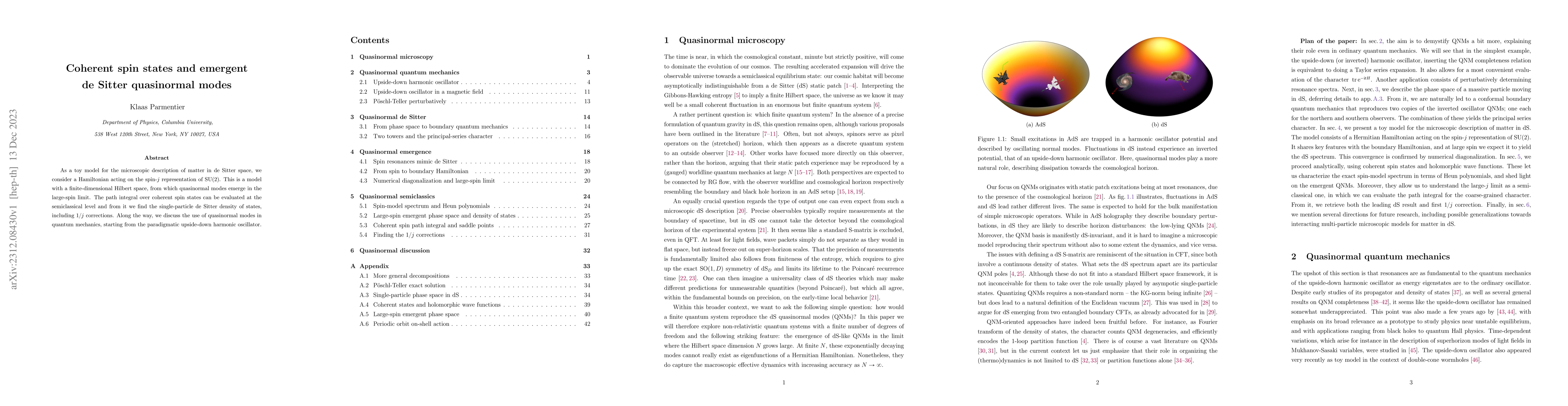 Thumbnail for Coherent spin states and emergent de Sitter quasinormal modes