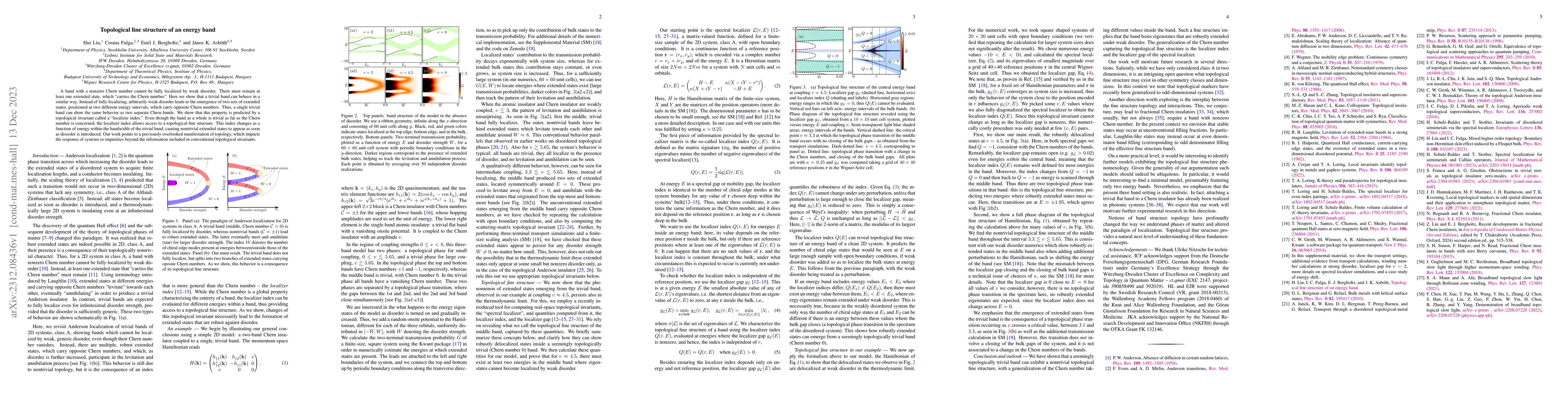 Thumbnail for Topological fine structure of an energy band