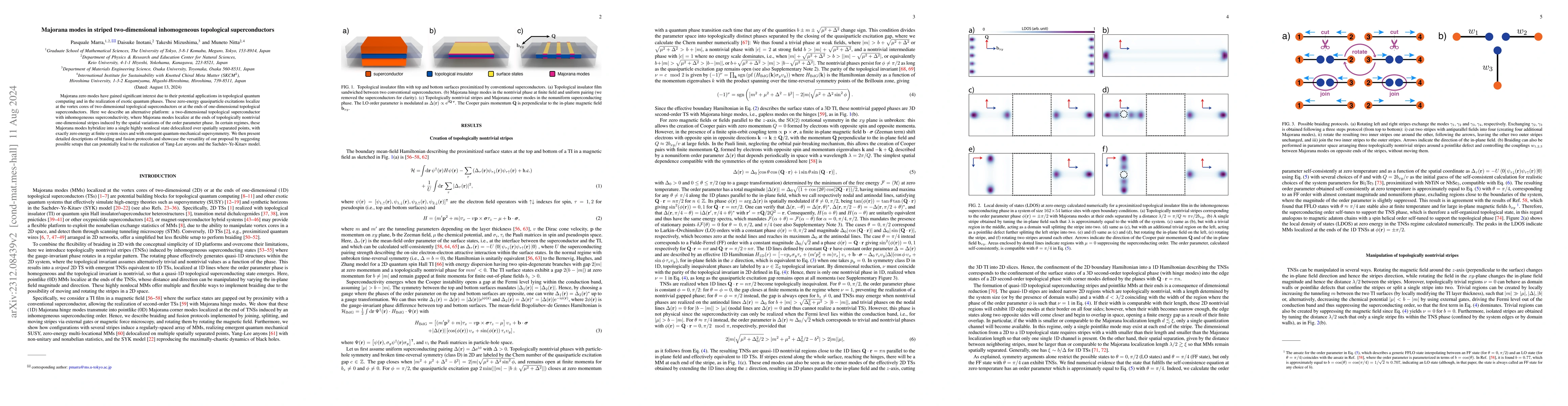 Thumbnail for Majorana modes in striped two-dimensional inhomogeneous topological
  superconductors