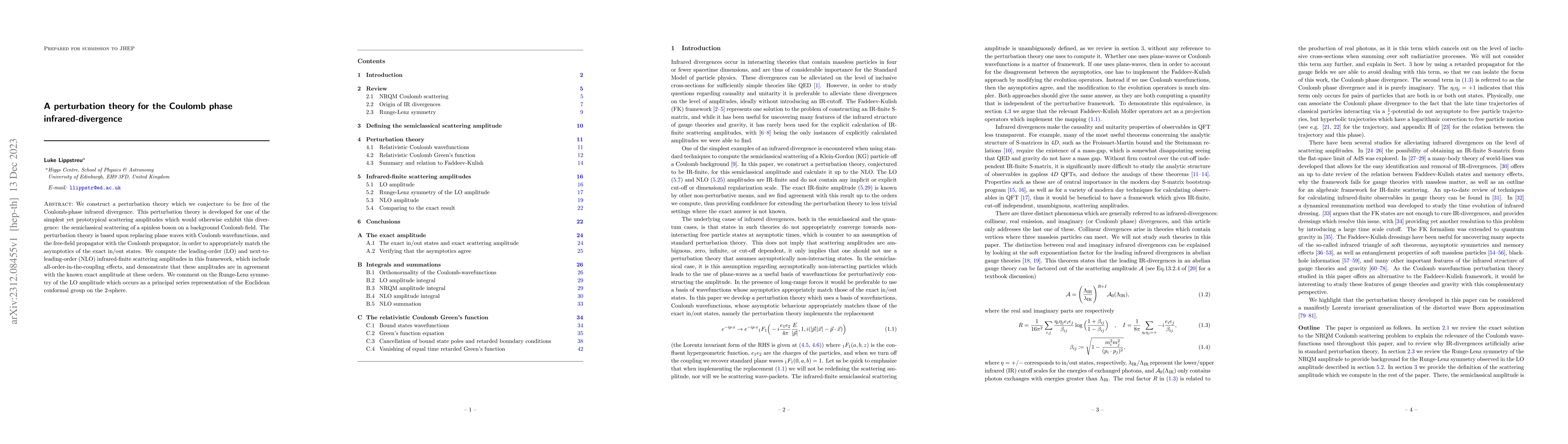 Thumbnail for A perturbation theory for the Coulomb phase infrared-divergence