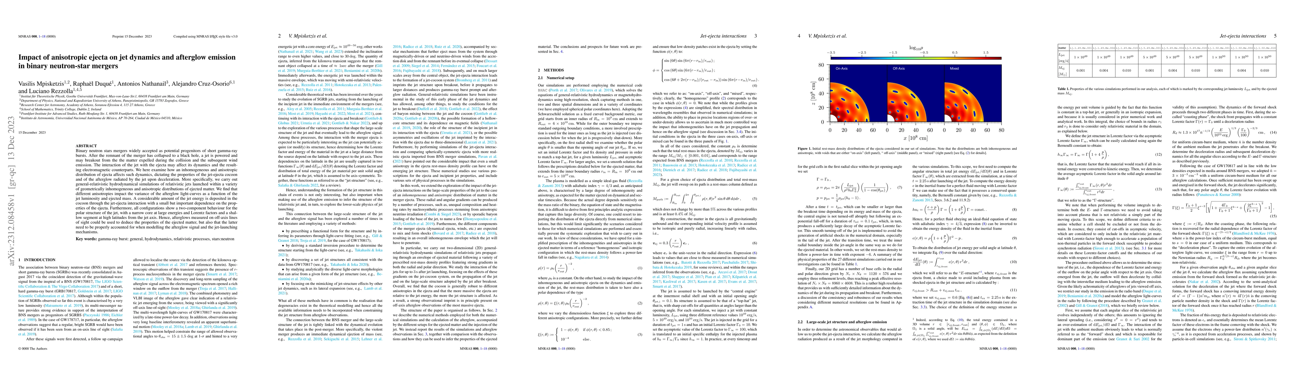 Thumbnail for Impact of anisotropic ejecta on jet dynamics and afterglow emission in
  binary neutron-star mergers
