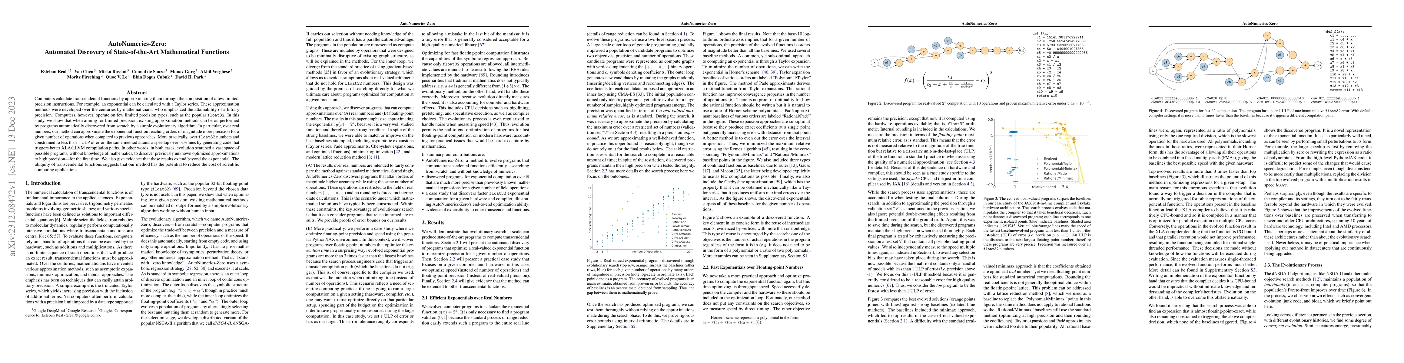 Thumbnail for AutoNumerics-Zero: Automated Discovery of State-of-the-Art Mathematical
  Functions