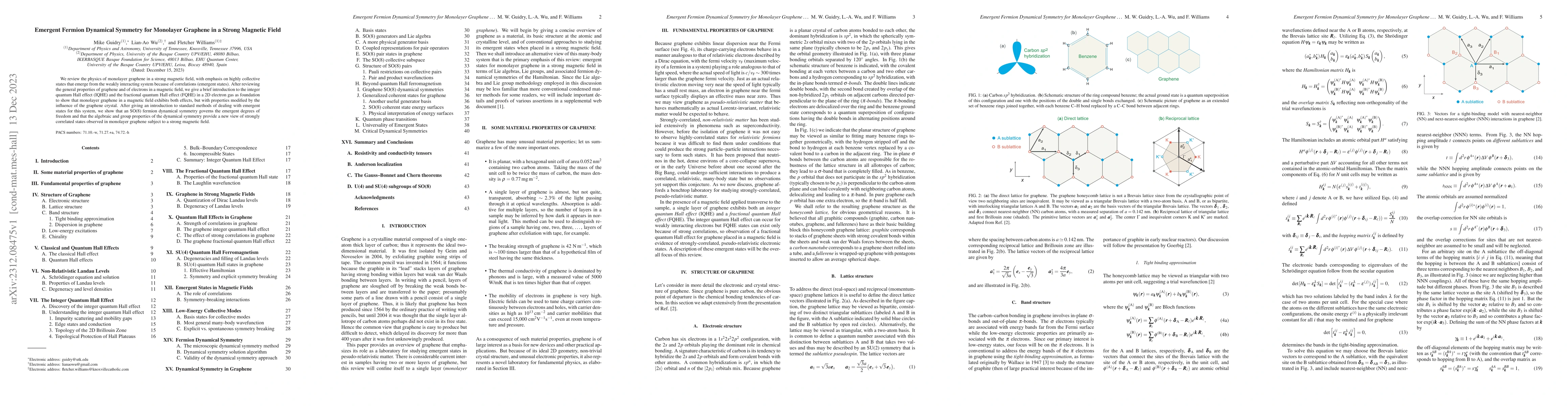 Thumbnail for Emergent Fermion Dynamical Symmetry for Monolayer Graphene in a Strong
  Magnetic Field