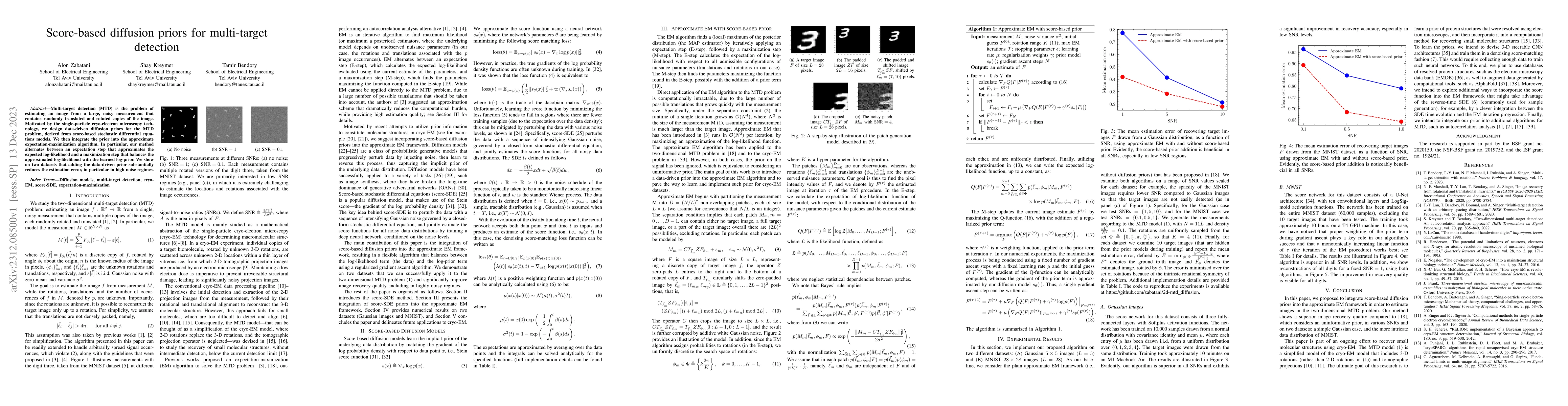 Thumbnail for Score-based diffusion priors for multi-target detection