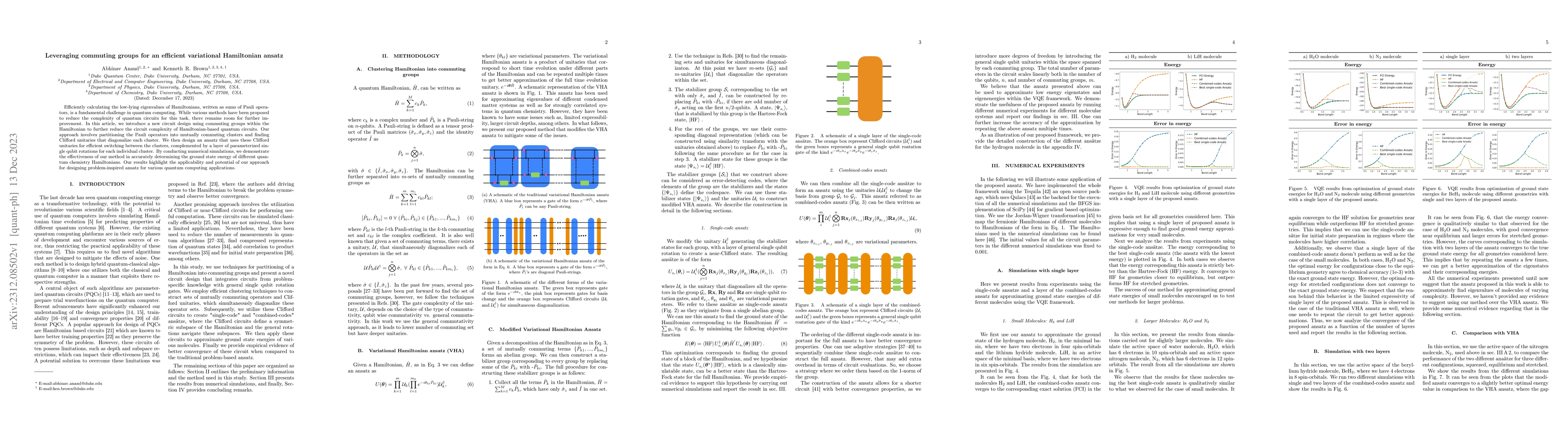 Thumbnail for Leveraging commuting groups for an efficient variational Hamiltonian
  ansatz