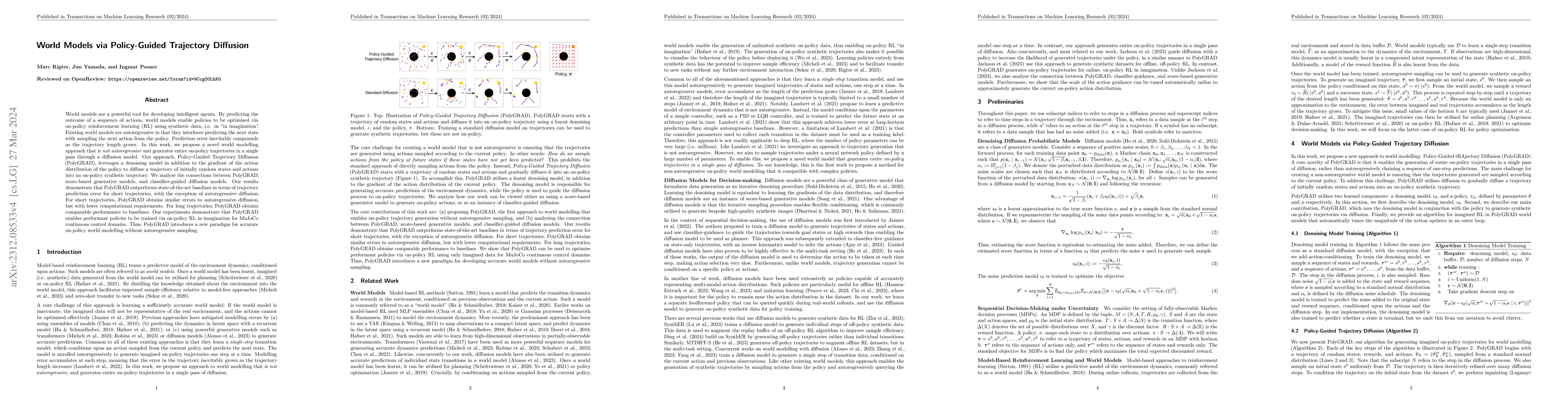 Thumbnail for World Models via Policy-Guided Trajectory Diffusion