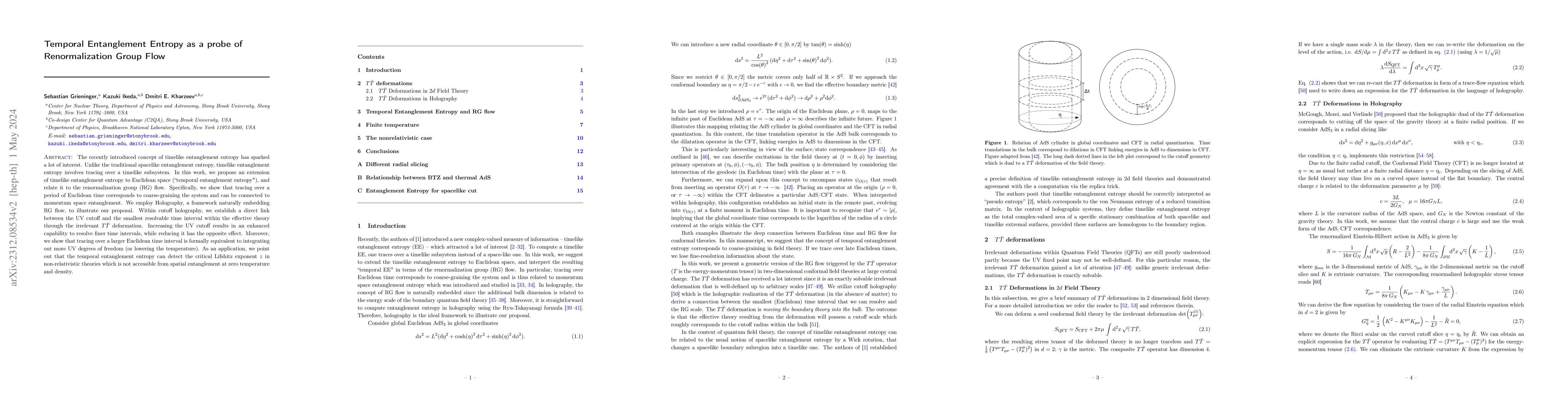 Thumbnail for Temporal Entanglement Entropy as a probe of Renormalization Group Flow