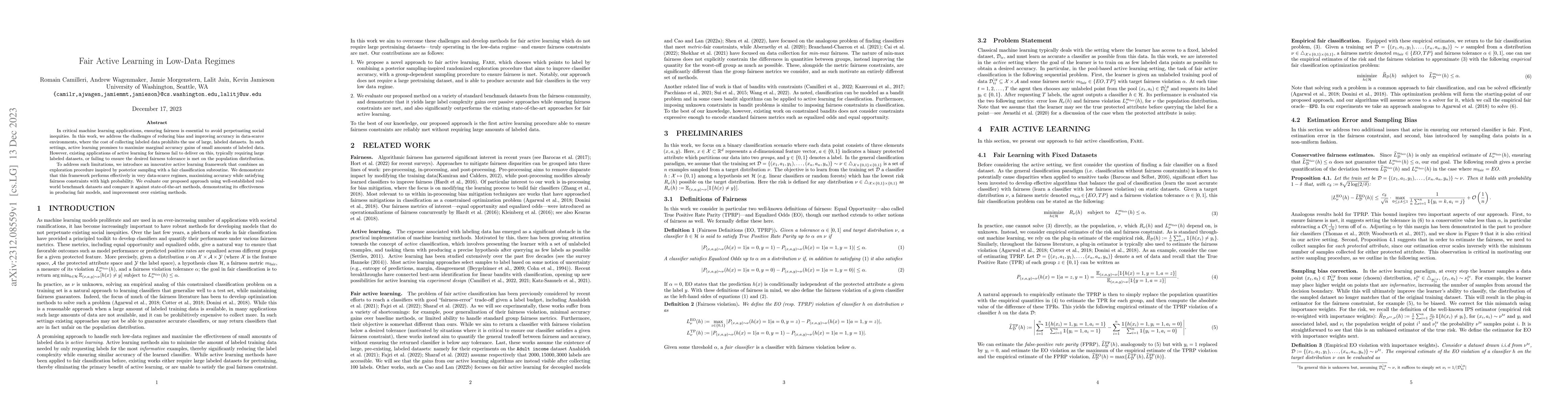 Thumbnail for Fair Active Learning in Low-Data Regimes