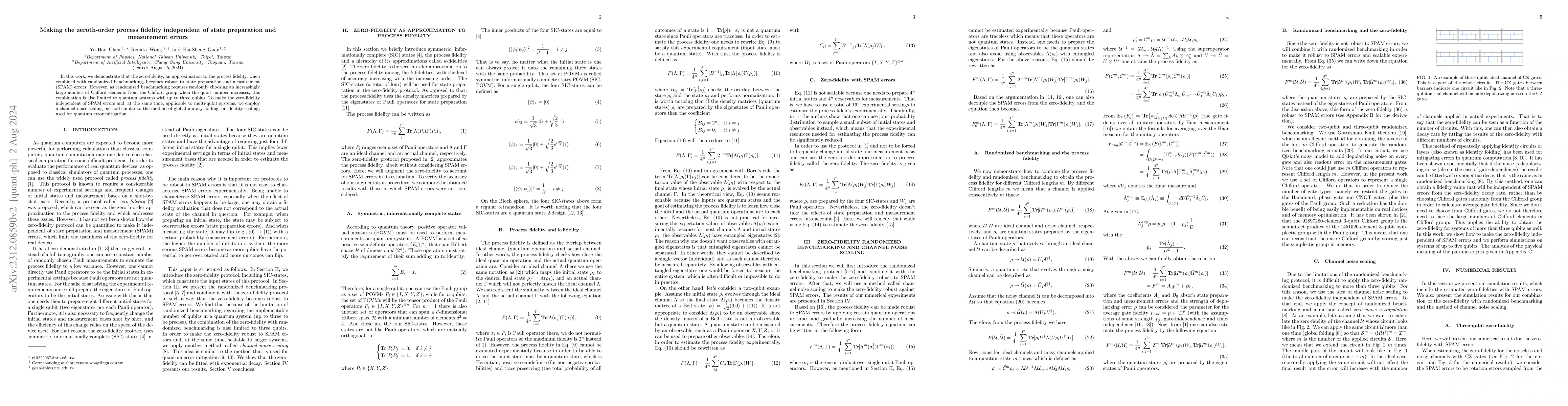 Thumbnail for Making the zeroth-order process fidelity independent of state
  preparation and measurement errors