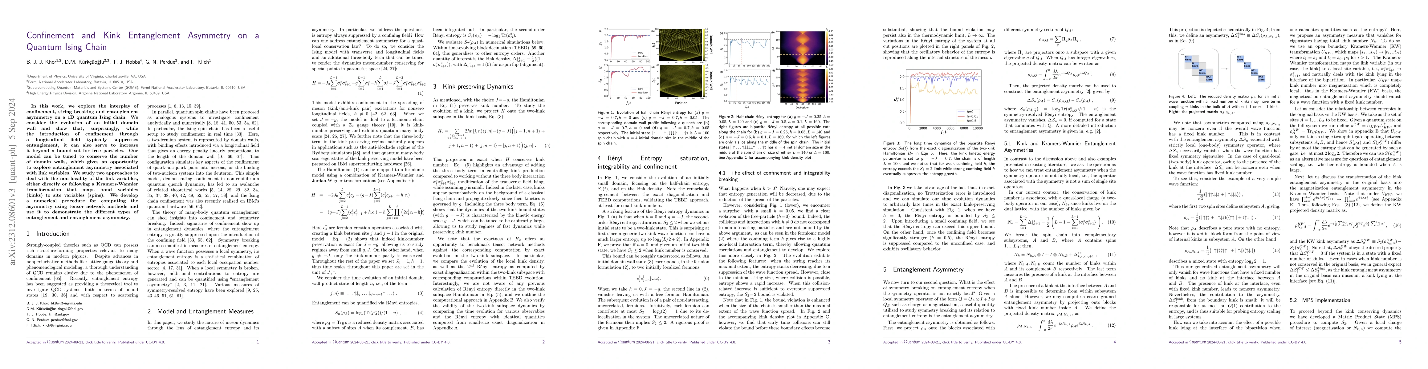Thumbnail for Confinement and Kink Entanglement Asymmetry on a Quantum Ising Chain
