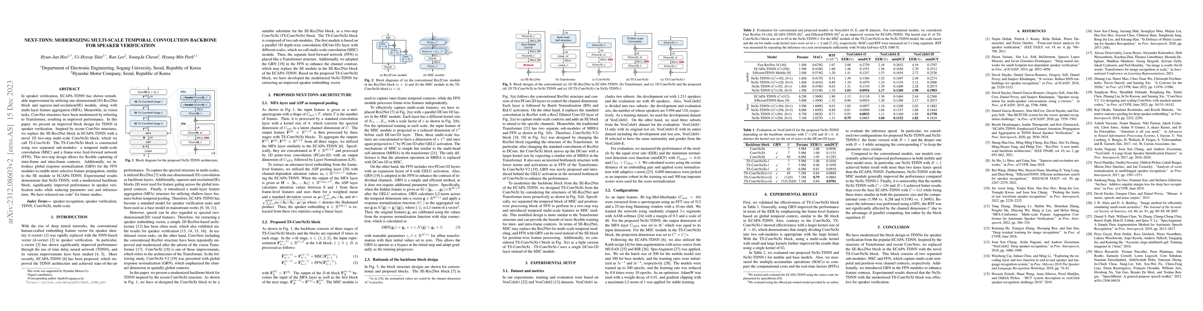 Thumbnail for NeXt-TDNN: Modernizing Multi-Scale Temporal Convolution Backbone for
  Speaker Verification