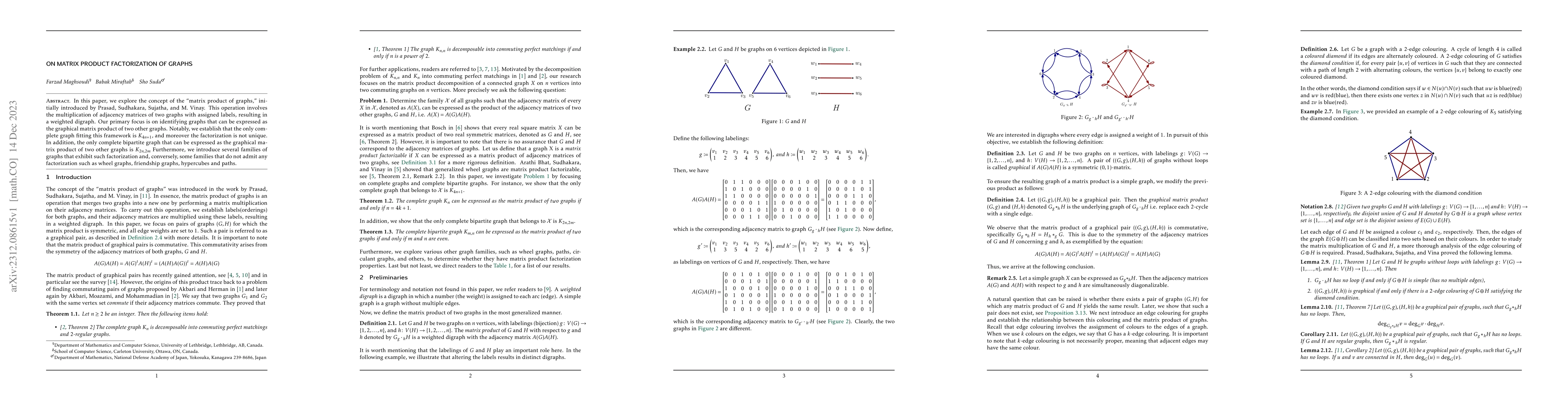 Thumbnail for On Matrix Product Factorization of graphs