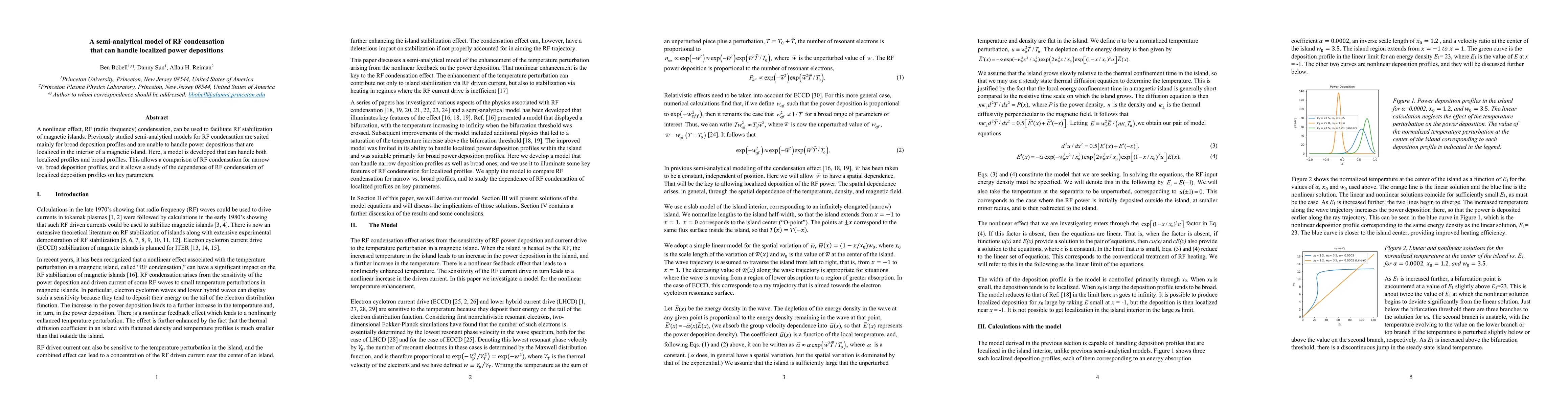 Thumbnail for A semi-analytical model of RF condensation that can handle localized
  power depositions