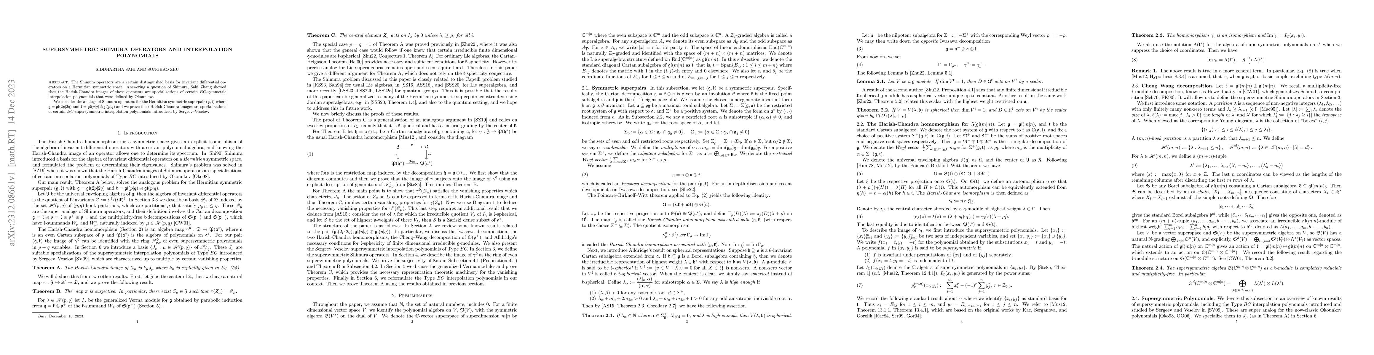 Thumbnail for Supersymmetric Shimura operators and interpolation polynomials