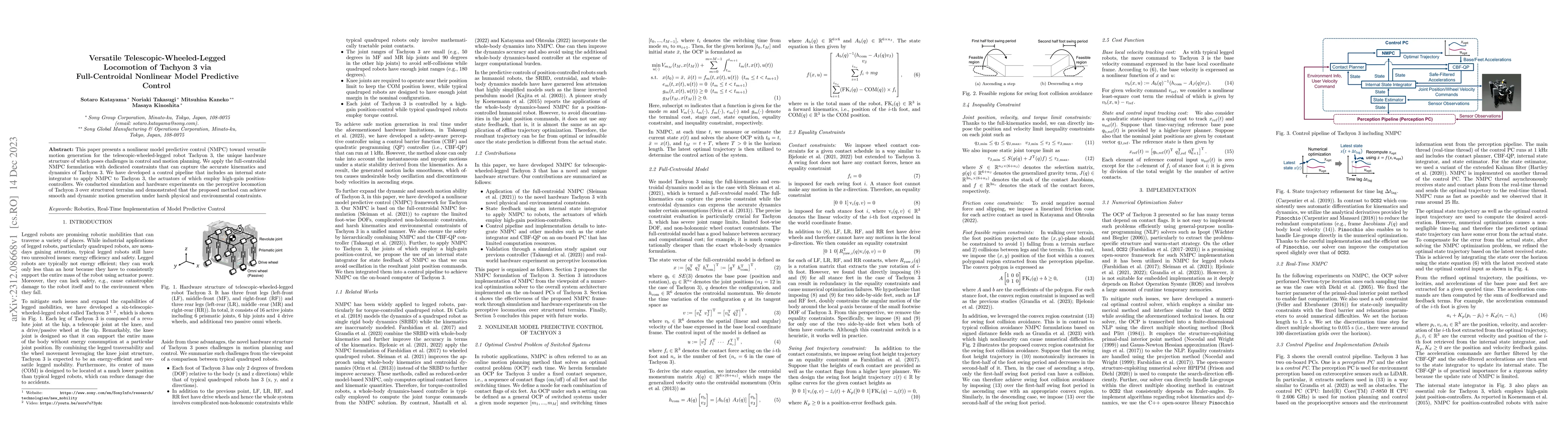 Thumbnail for Versatile Telescopic-Wheeled-Legged Locomotion of Tachyon 3 via
  Full-Centroidal Nonlinear Model Predictive Control