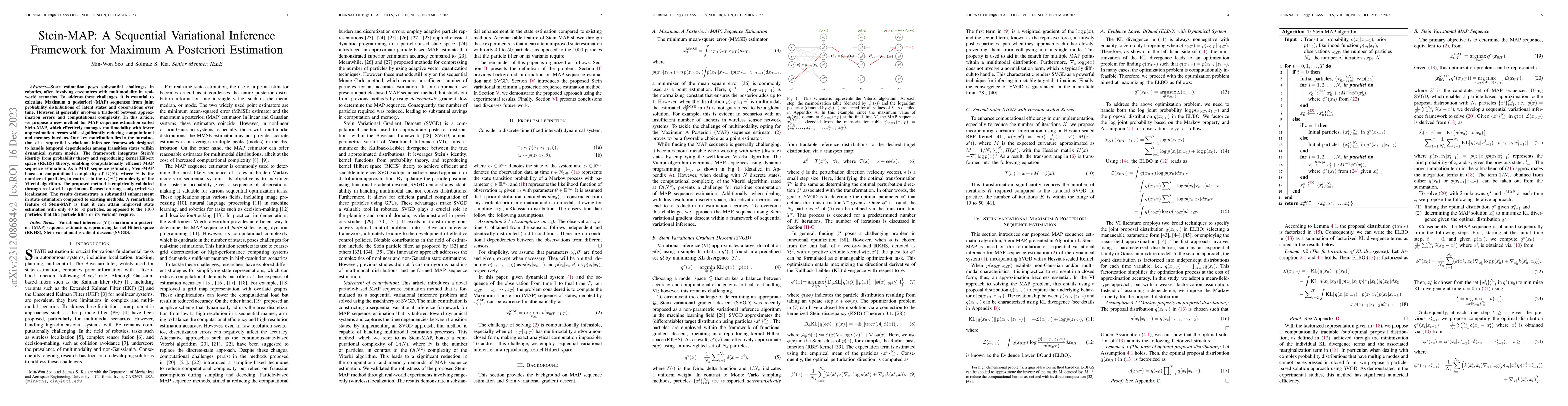 Thumbnail for Stein-MAP: A Sequential Variational Inference Framework for Maximum A
  Posteriori Estimation