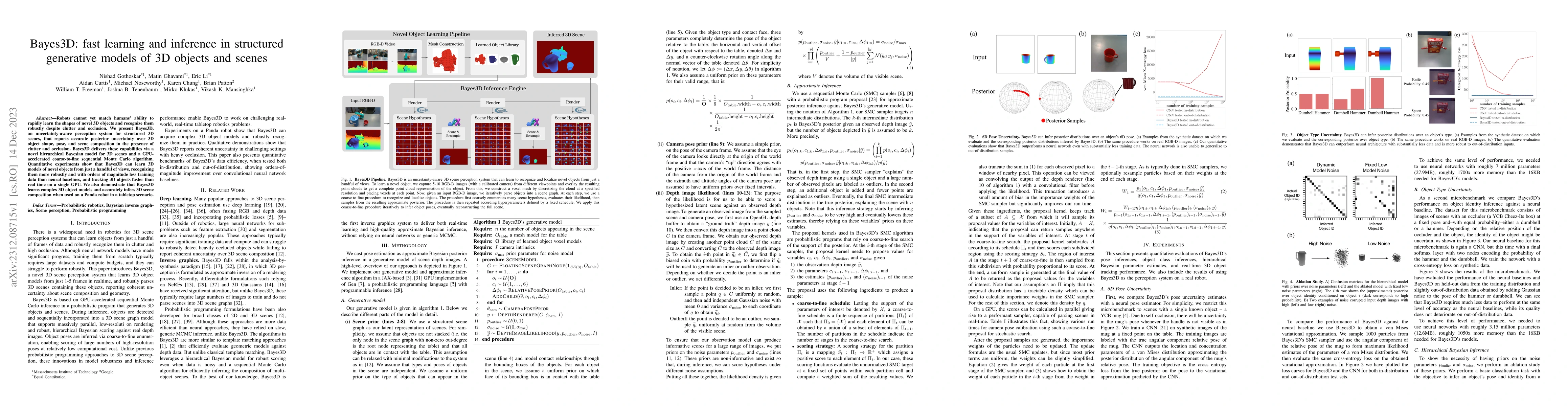 Thumbnail for Bayes3D: fast learning and inference in structured generative models of
  3D objects and scenes