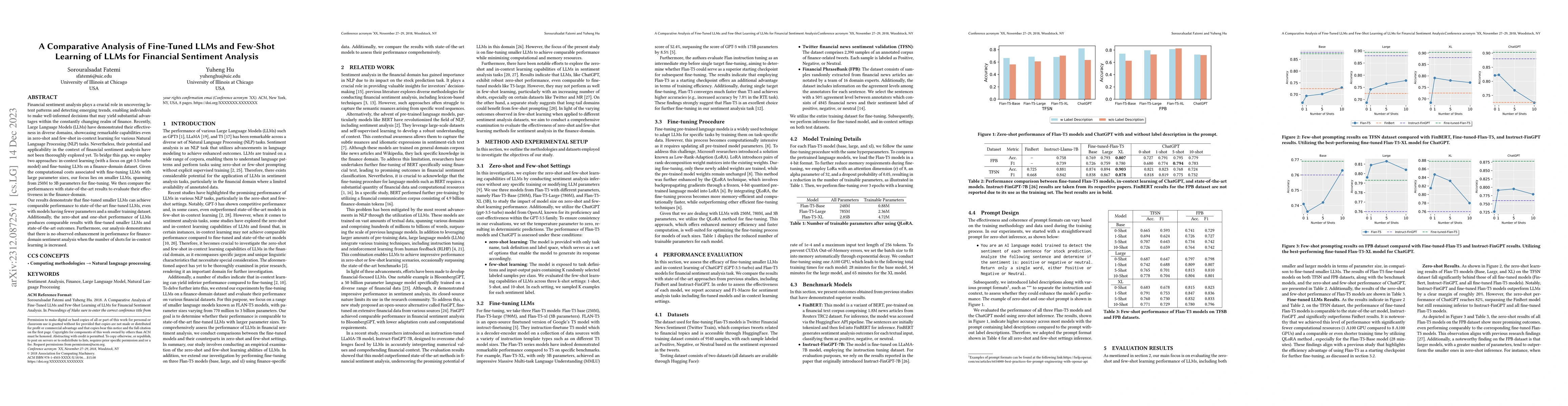 Thumbnail for A Comparative Analysis of Fine-Tuned LLMs and Few-Shot Learning of LLMs
  for Financial Sentiment Analysis