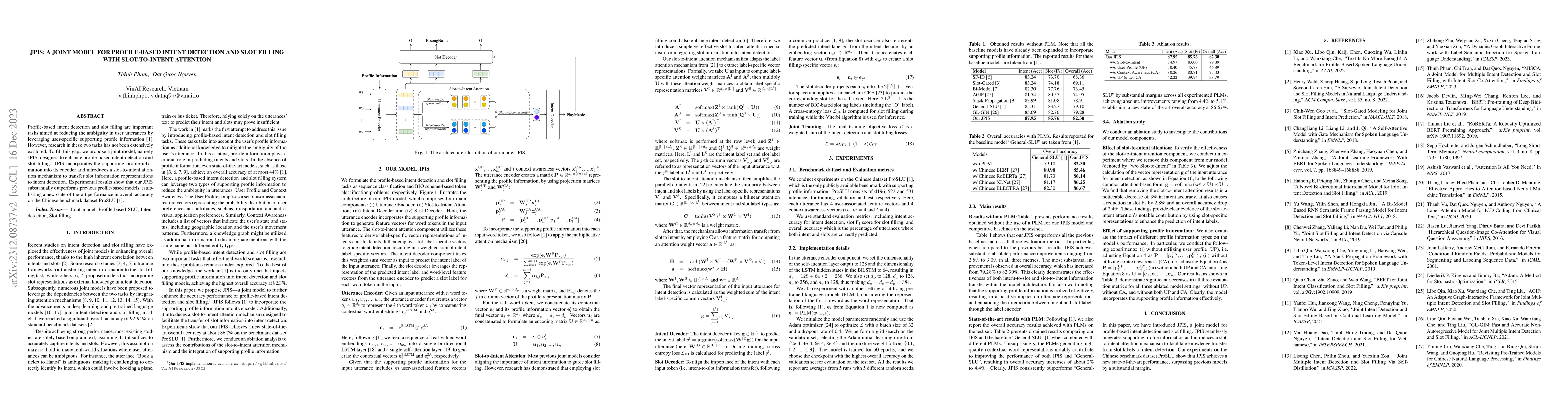 Thumbnail for JPIS: A Joint Model for Profile-based Intent Detection and Slot Filling
  with Slot-to-Intent Attention