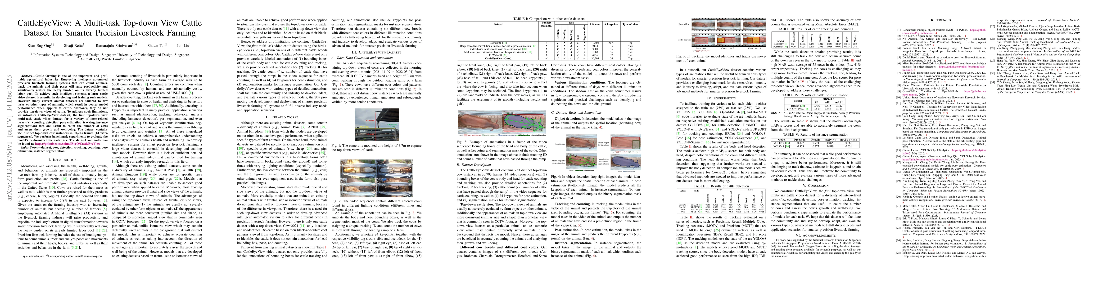 Thumbnail for CattleEyeView: A Multi-task Top-down View Cattle Dataset for Smarter
  Precision Livestock Farming