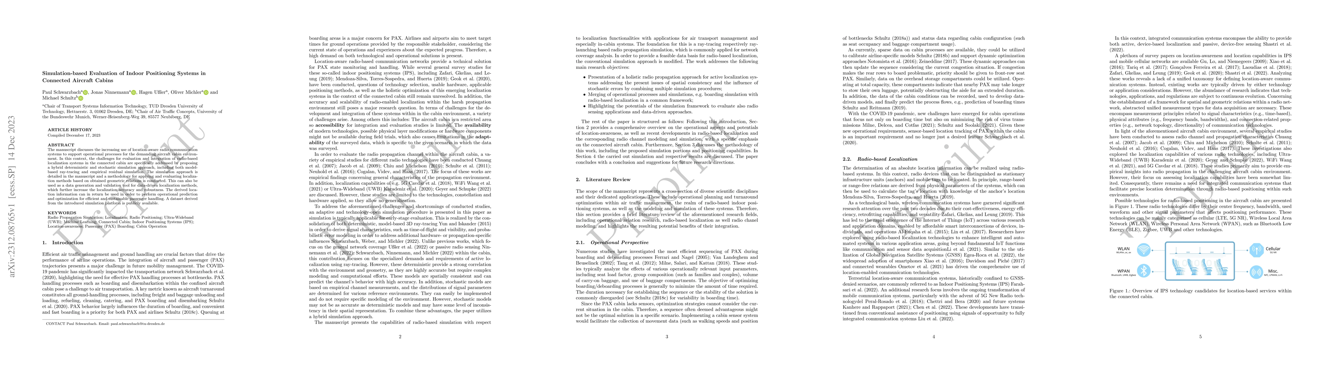 Thumbnail for Simulation-based Evaluation of Indoor Positioning Systems in Connected
  Aircraft Cabins