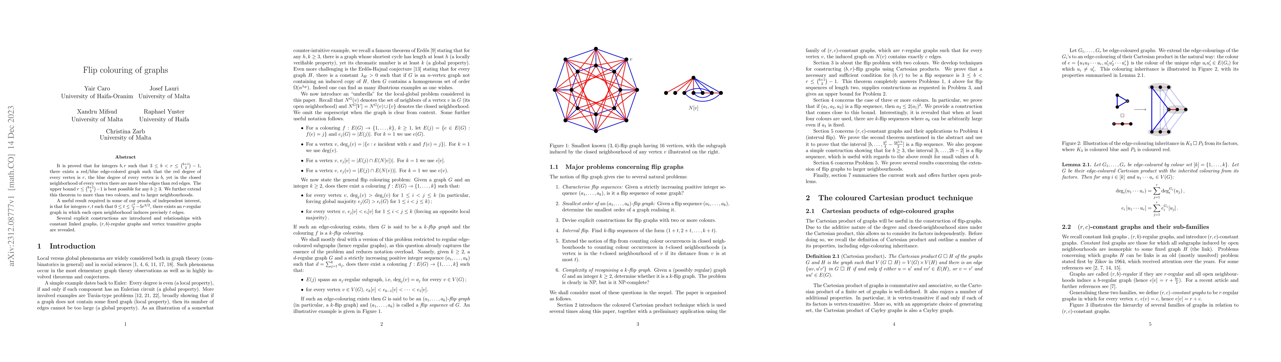 Thumbnail for Flip colouring of graphs