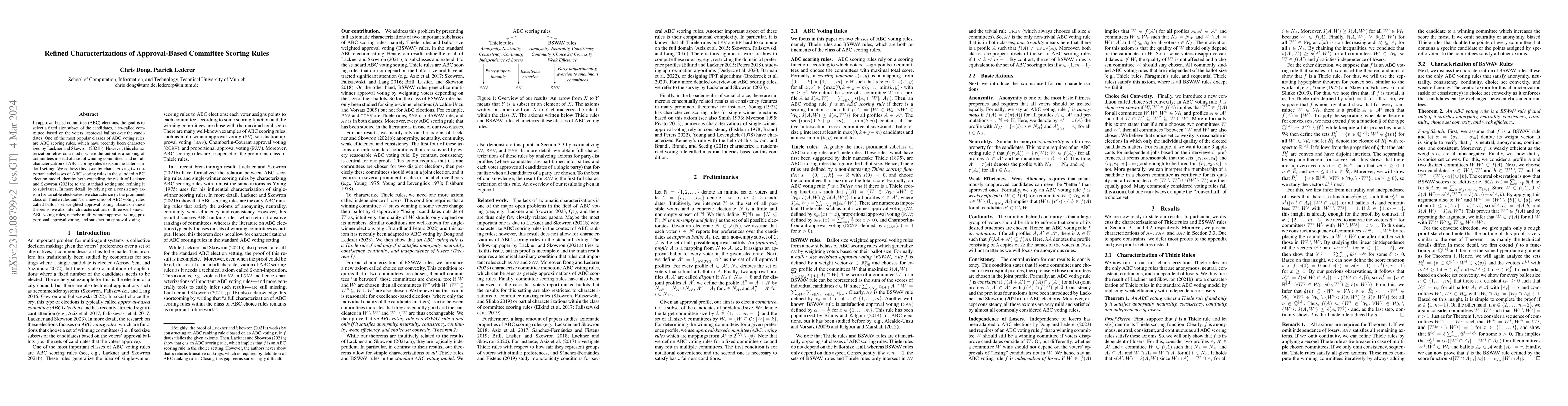 Thumbnail for Refined Characterizations of Approval-based Committee Scoring Rules
