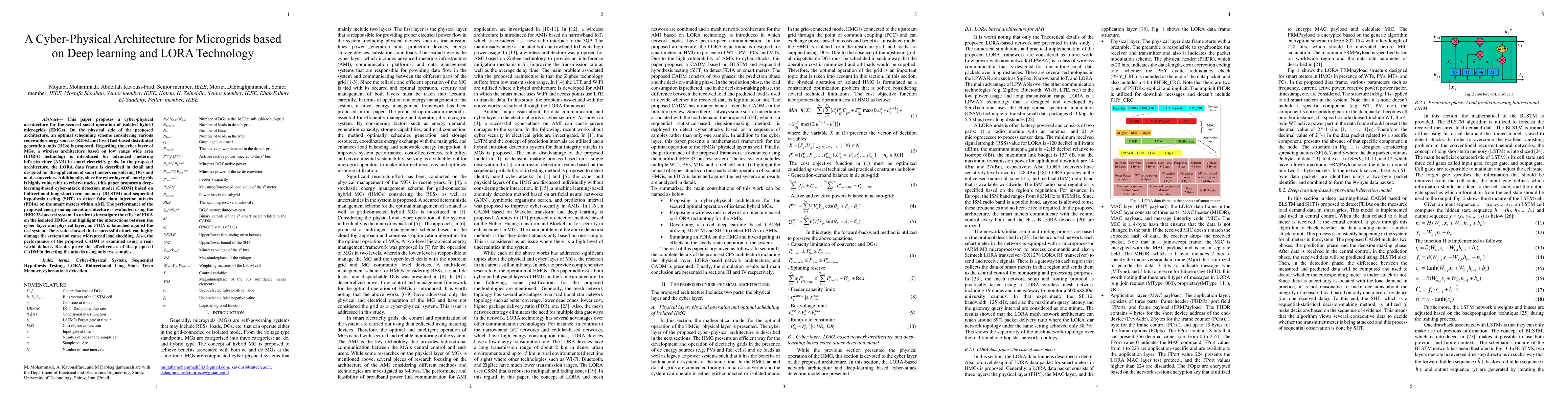 Thumbnail for A Cyber-Physical Architecture for Microgrids based on Deep learning and
  LORA Technology