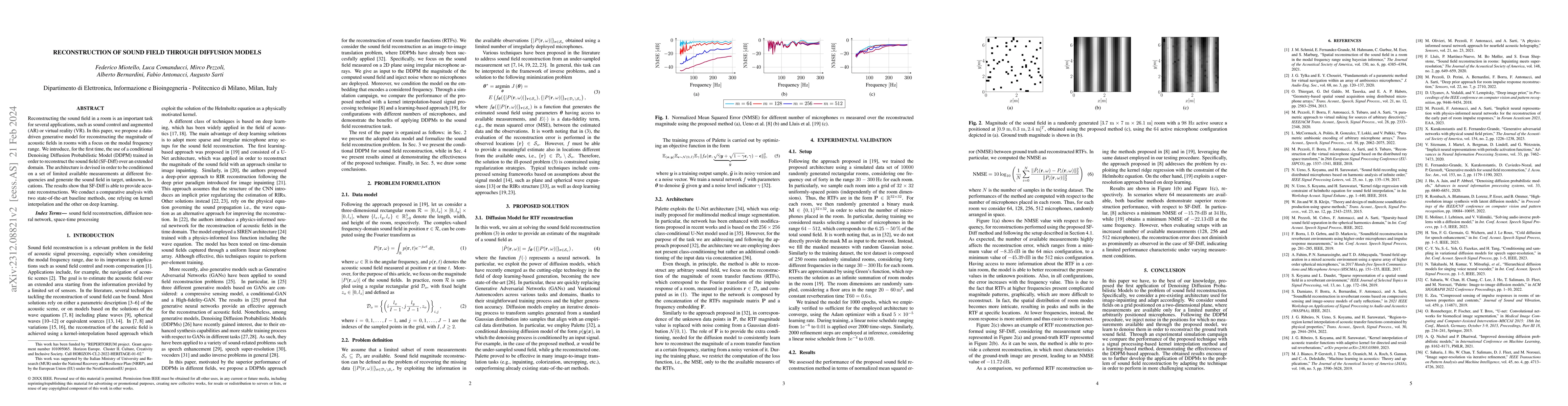 Thumbnail for Reconstruction of Sound Field through Diffusion Models