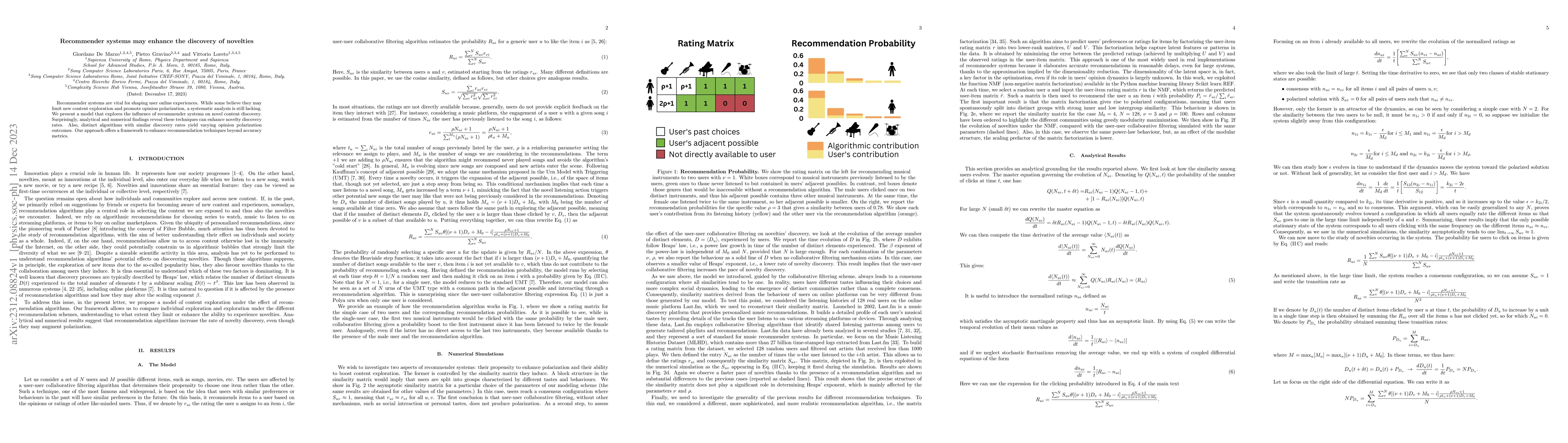 Thumbnail for Recommender systems may enhance the discovery of novelties