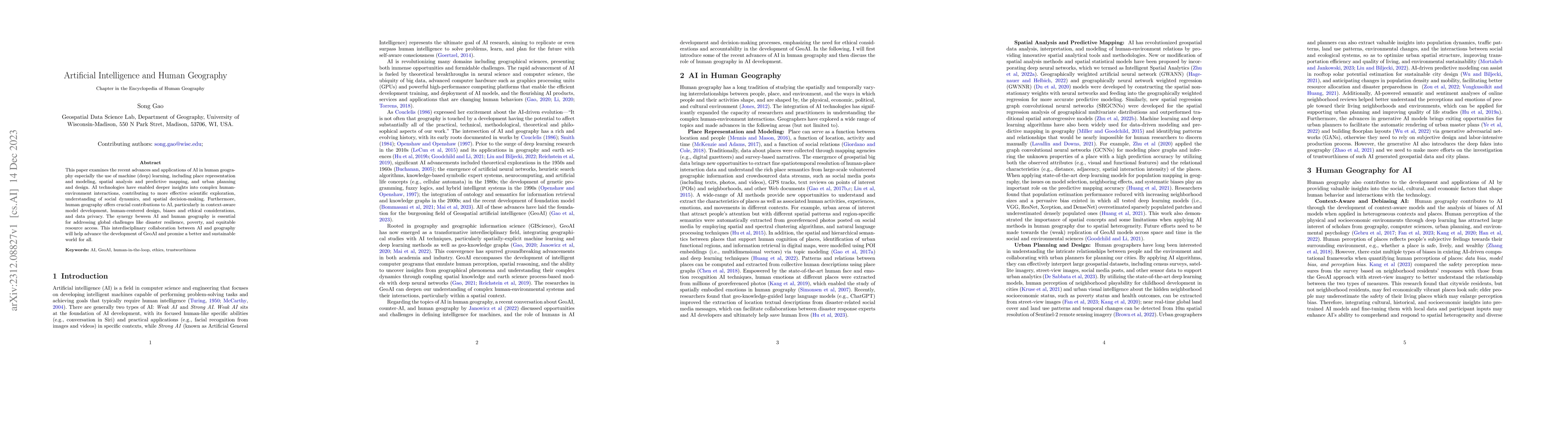 Thumbnail for Artificial Intelligence and Human Geography