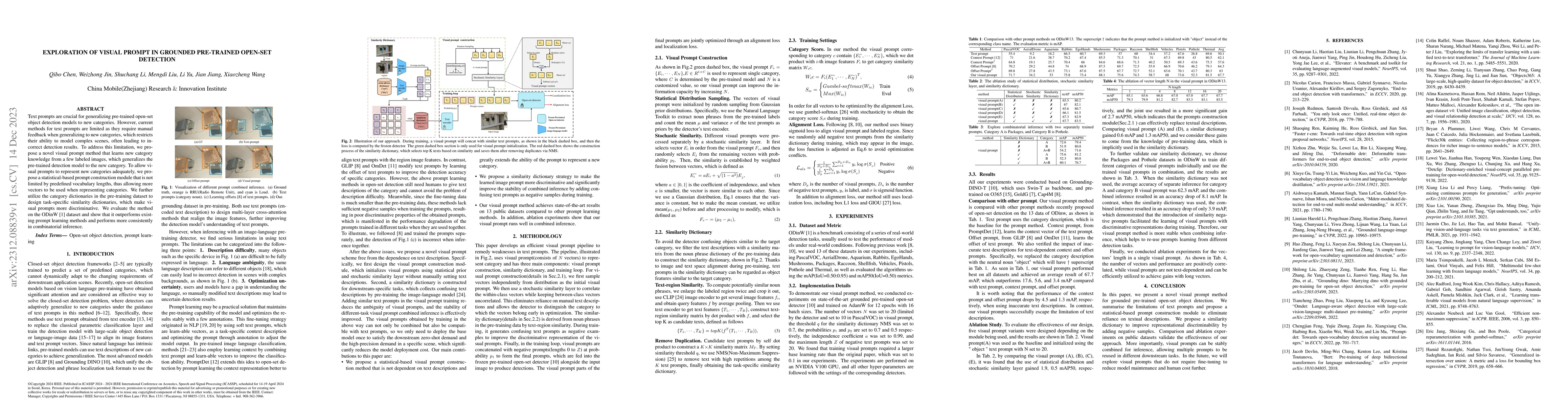 Thumbnail for Exploration of visual prompt in Grounded pre-trained open-set detection