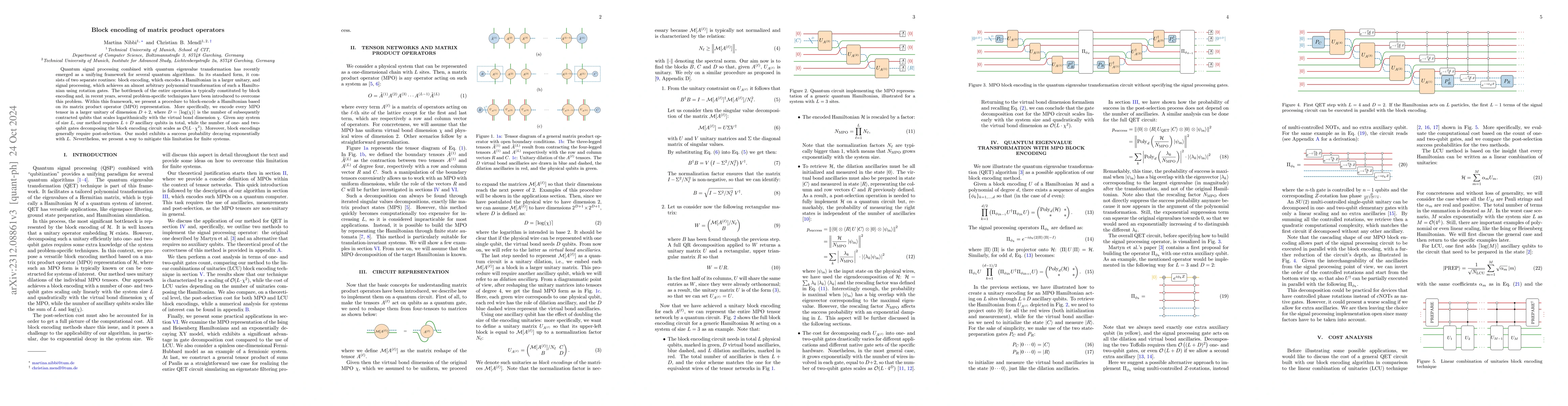 Thumbnail for Block encoding of matrix product operators