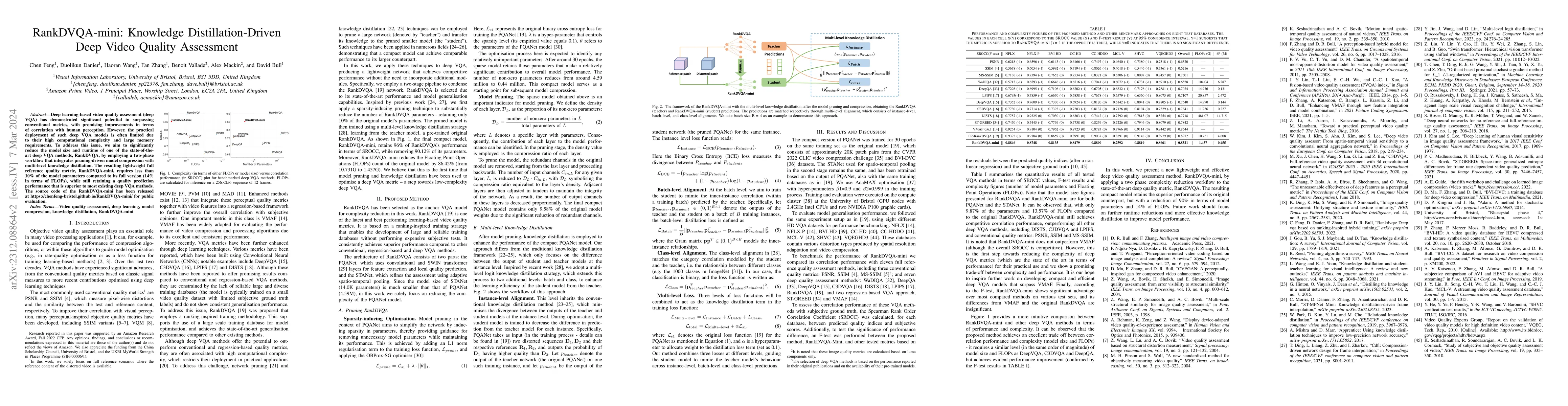 Thumbnail for RankDVQA-mini: Knowledge Distillation-Driven Deep Video Quality
  Assessment
