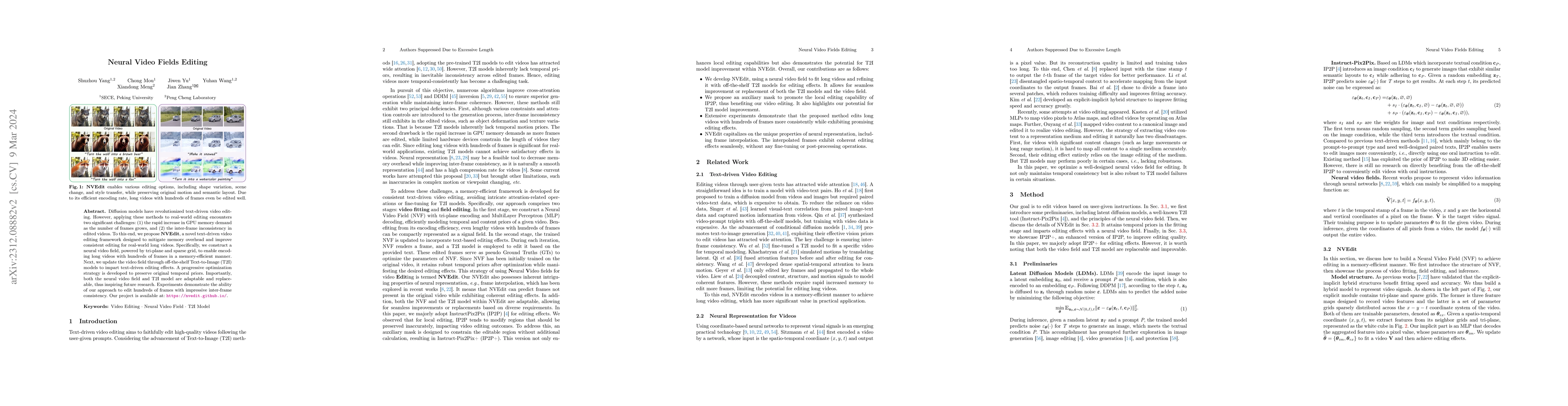 Thumbnail for Neural Video Fields Editing