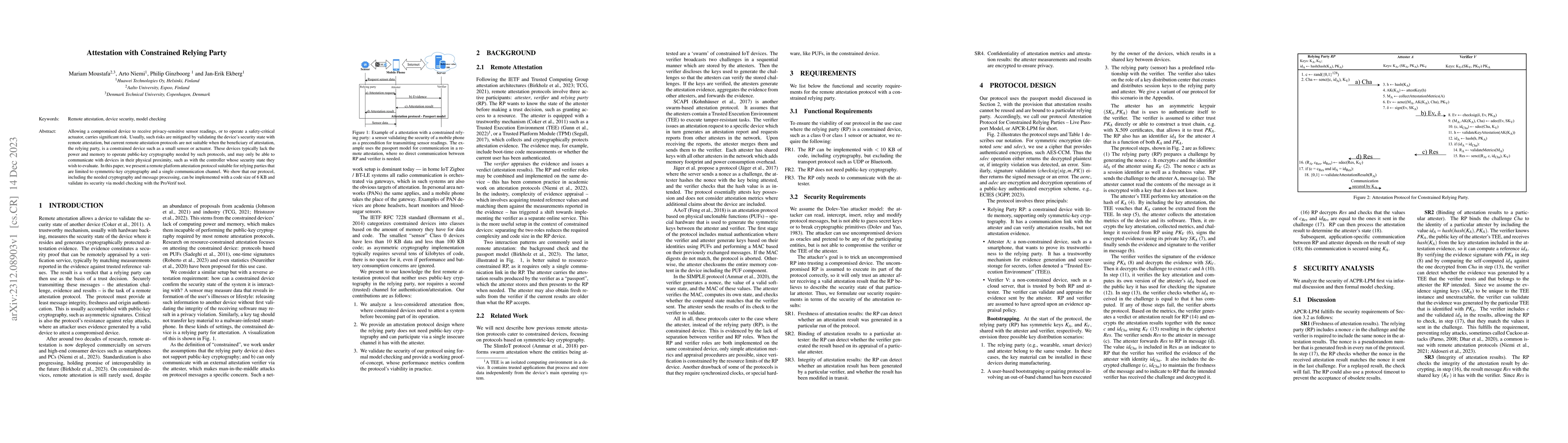 Thumbnail for Attestation with Constrained Relying Party