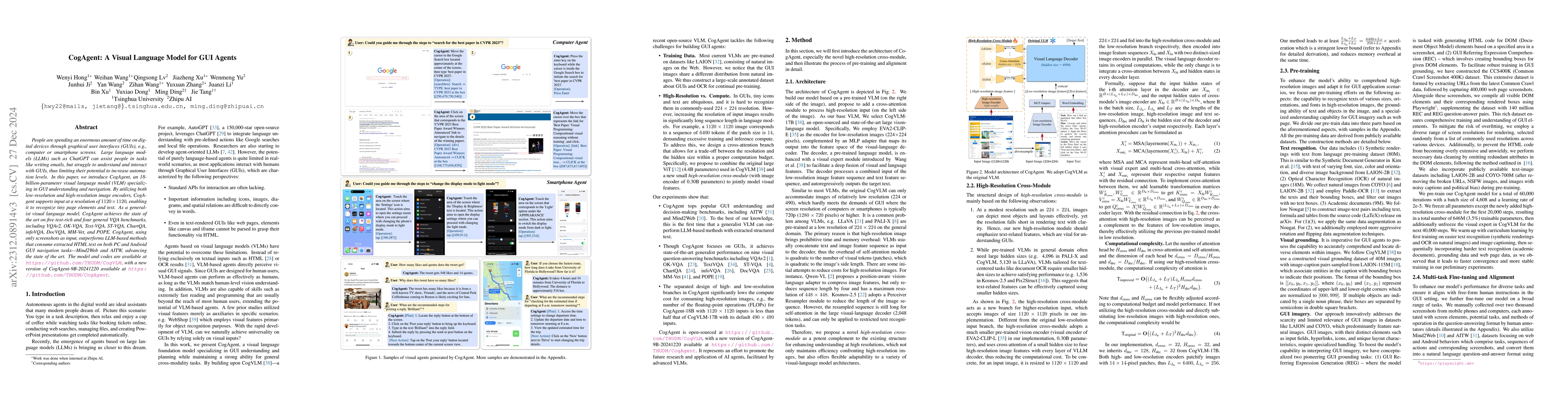 Thumbnail for CogAgent: A Visual Language Model for GUI Agents
