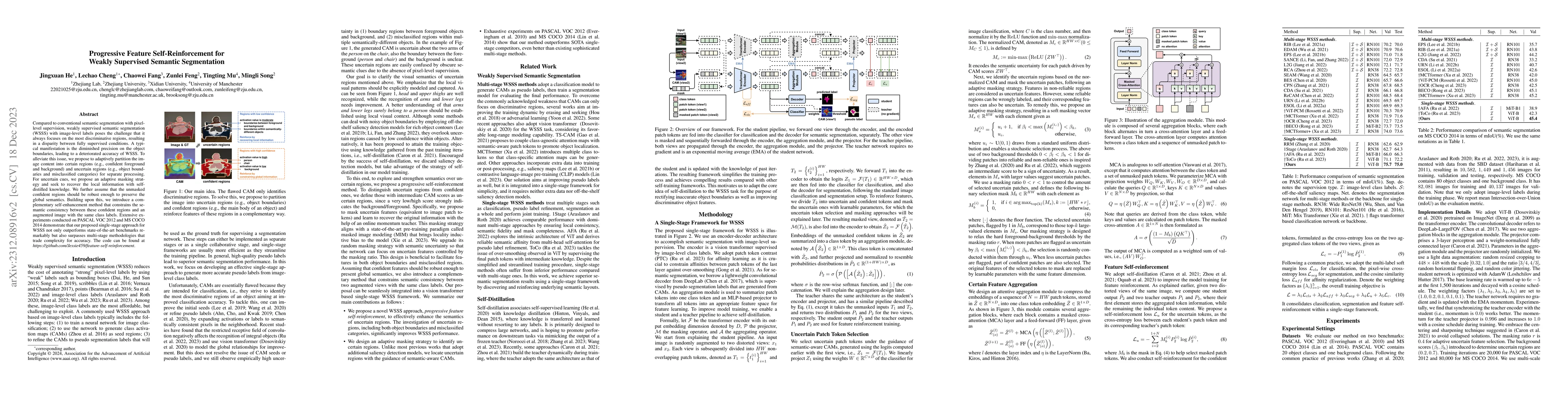 Thumbnail for Progressive Feature Self-reinforcement for Weakly Supervised Semantic
  Segmentation