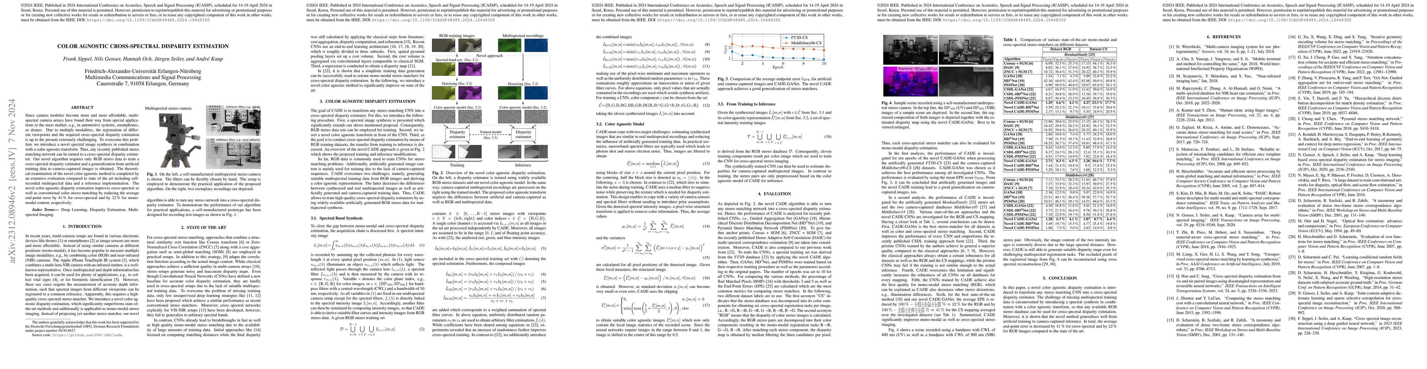 Thumbnail for Color Agnostic Cross-Spectral Disparity Estimation
